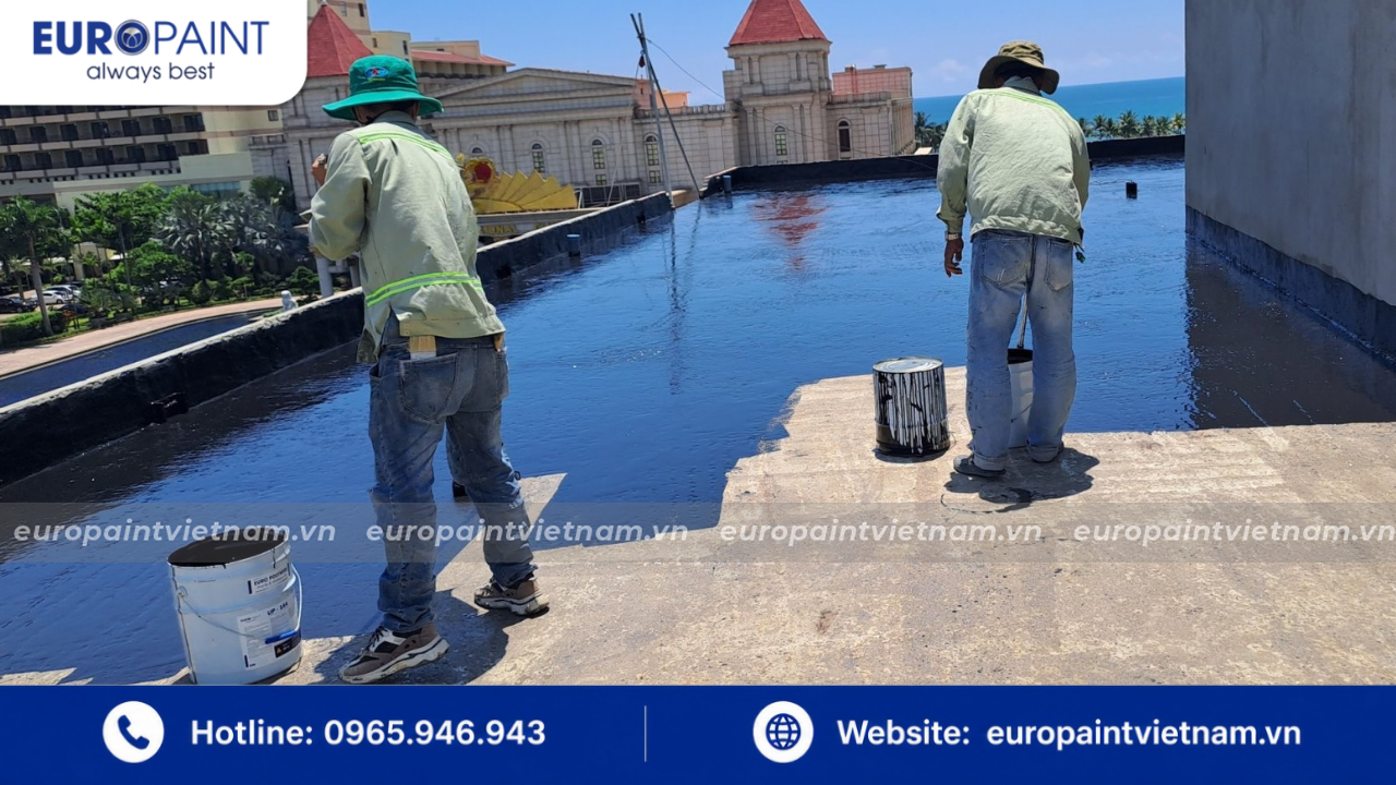Thi công polyurea chống thấm mái bê tông – giải pháp bền vững 20+ năm của Euro Paint Việt Nam Thi công polyurea chống thấm mái bê tông – giải pháp bền vững 20+ năm của Euro Paint Việt Nam