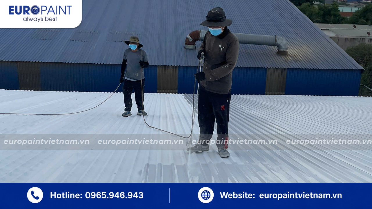 Hiệu quả sơn chống nóng Euro Paint – giảm nhiệt độ bề mặt mái tôn lên đến 25°C Hiệu quả sơn chống nóng Euro Paint – giảm nhiệt độ bề mặt mái tôn lên đến 25°C