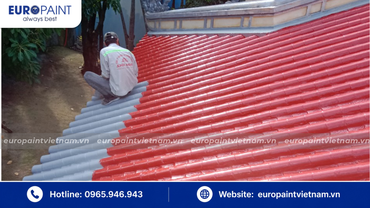 Thi công sơn chống nóng cho mái ngói – Giải pháp Euro Paint Việt Nam