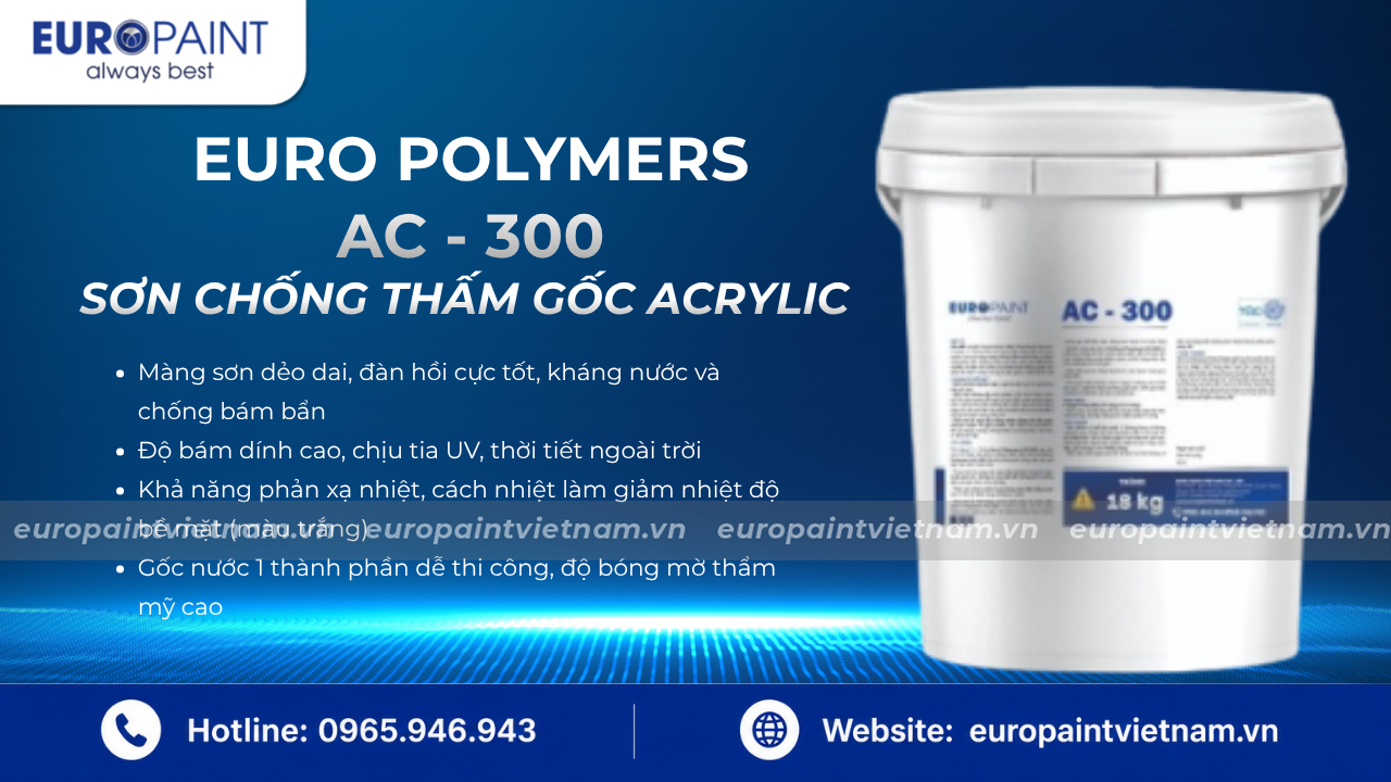 Euro Polymers AC-300 — Lớp hoàn thiện đa sắc màu Euro Polymers AC-300 — Lớp hoàn thiện đa sắc màu