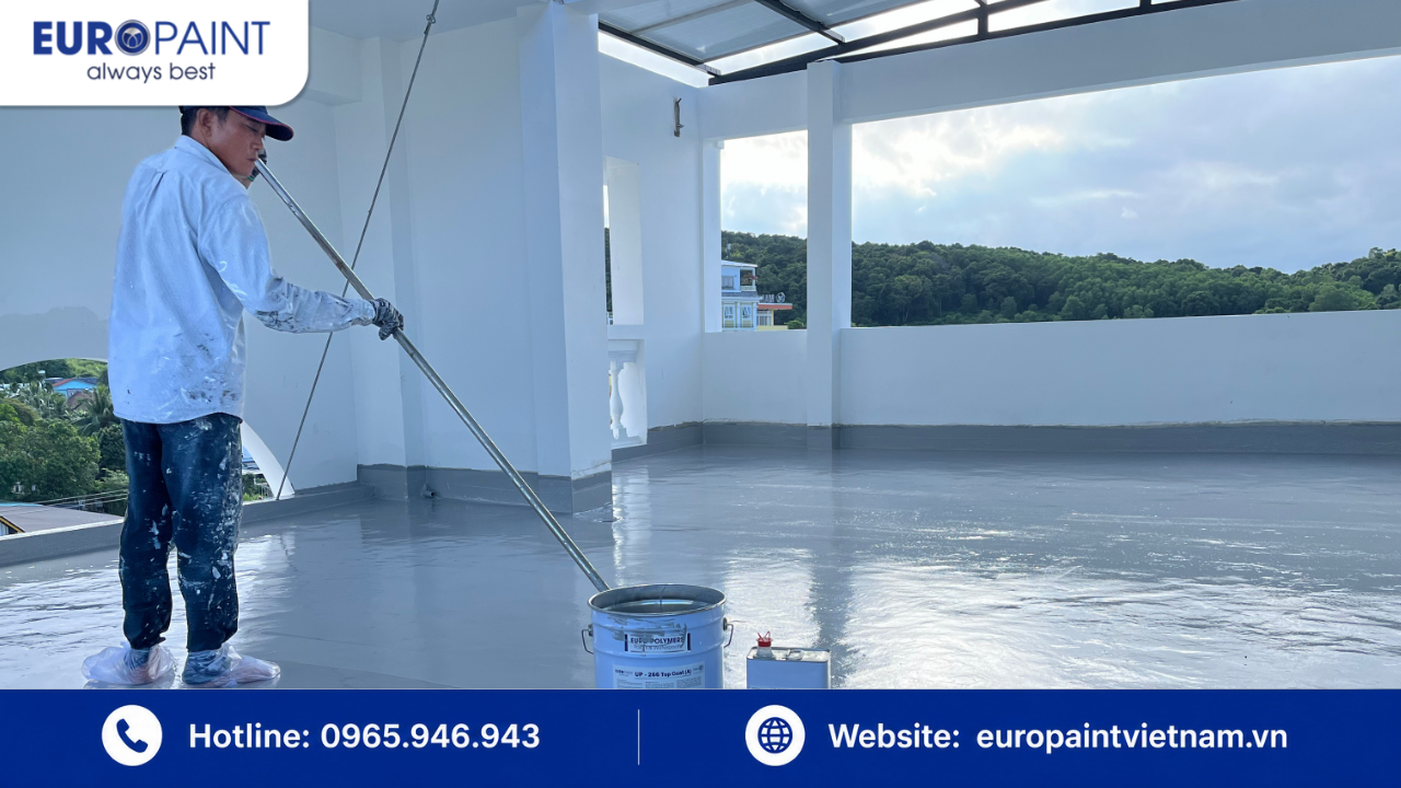 Quy trình thi công chống thấm sân thượng lộ thiên bằng Polyurethane Euro Polymers đúng kỹ thuật Quy trình thi công chống thấm sân thượng lộ thiên bằng Polyurethane Euro Polymers đúng kỹ thuật