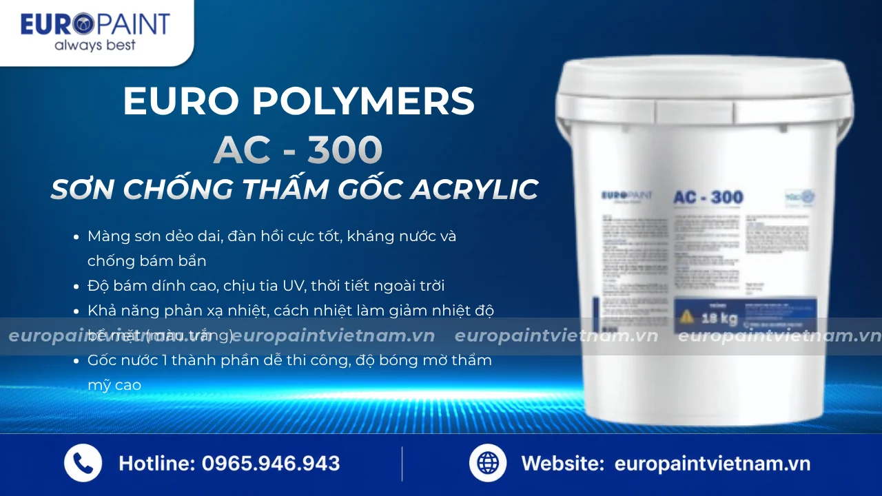 Euro Polymers AC-300 — Lớp hoàn thiện đa sắc màu Euro Polymers AC-300 — Lớp hoàn thiện đa sắc màu
